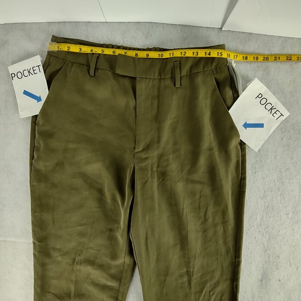 A New Day Women's Lightweight Elastic Waist Olive Green Chino Pants Sz 10R (NWT) - Picture 7 of 12